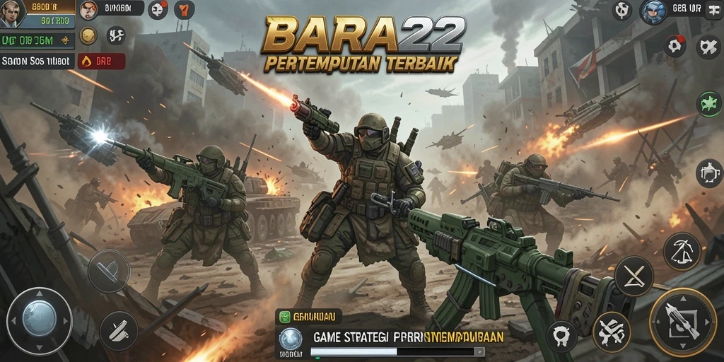 Gameplay BARA22 menunjukkan strategi pertempuran yang menantang.