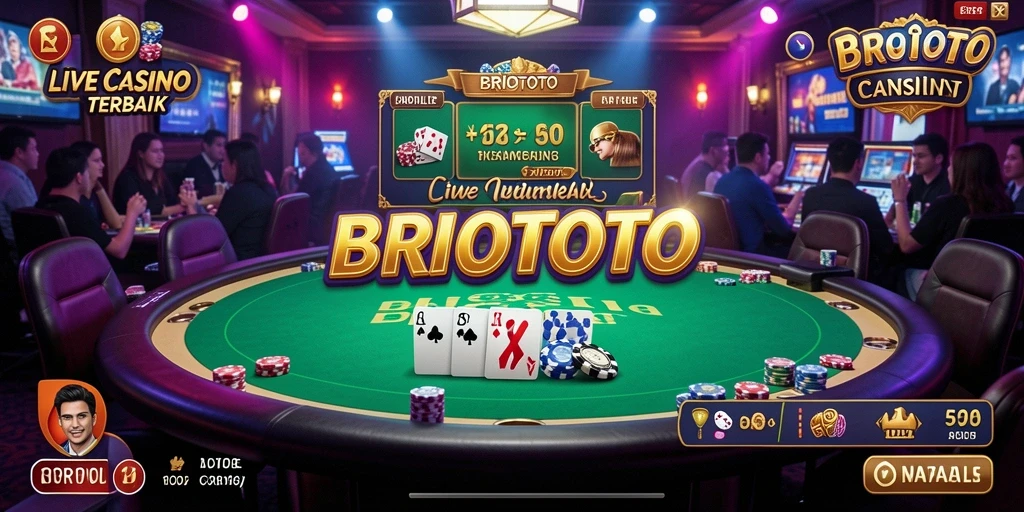 Tampilan gameplay BRIOTOTO yang mendebarkan di Live Casino.