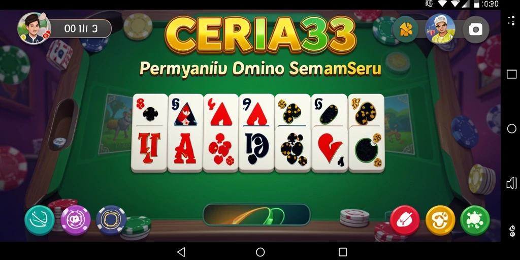 Tampilan gameplay seru CERIA33 dengan berbagai mode Domino.