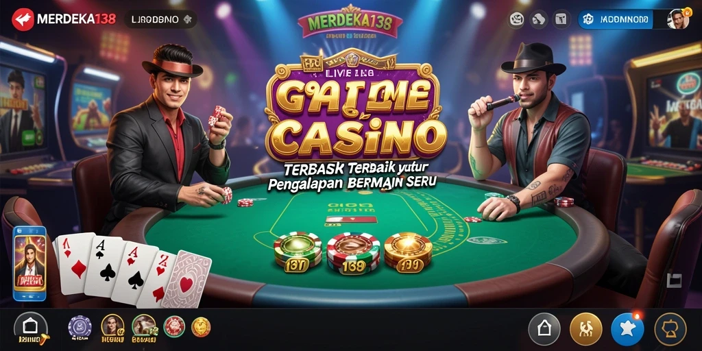 Tampilan gameplay Live Casino yang mendebarkan di MERDEKA138.
