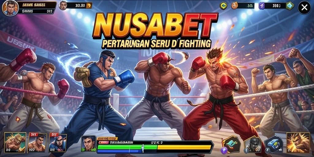 Screenshot permainan NUSABET menampilkan aksi pertarungan yang mendebarkan.