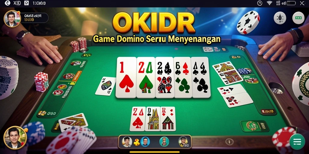 Tampilan gameplay menarik dari permainan Domino OKIDR.