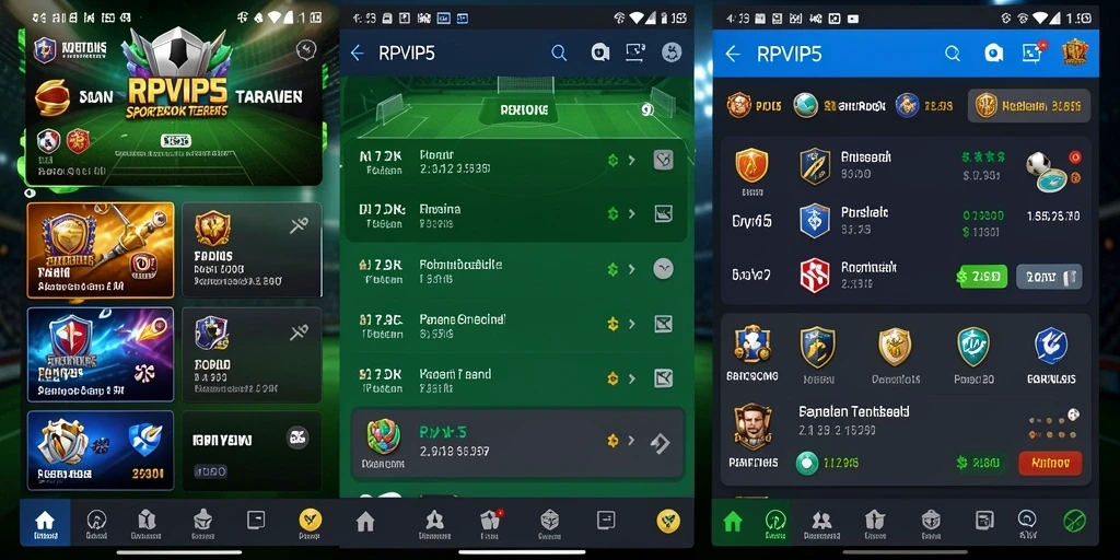 Tampilan gameplay RPVIP5 dengan fitur taruhannya.