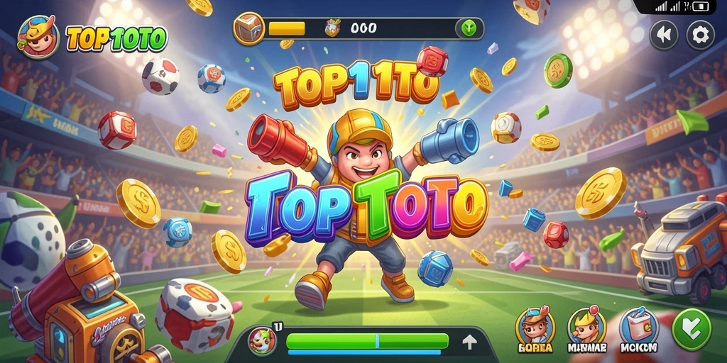 Screenshot gameplay TOP1TOTO yang menampilkan aksi seru di level Arcade.