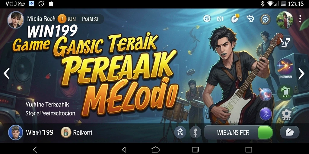 Tampilan gameplay WIN199 yang menampilkan keseruan bermain musik.