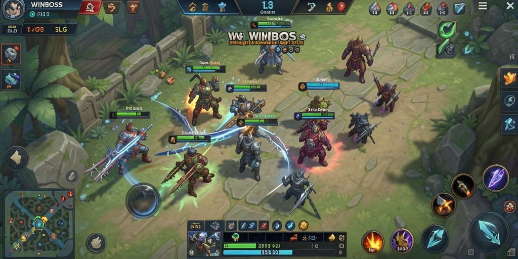 Tampilan gameplay WINBOSS yang menegangkan dan strategis.